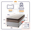Conjunto Box Baú Atlanta Bege 96x203x69 Espuma D45