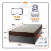 Conjunto Box Baú Atlanta Marrom 138x188x69 Espuma D45