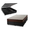 Conjunto Box Baú Atlanta Marrom 158x198x69 Espuma D45