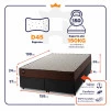 Conjunto Box Baú Atlanta Marrom 158x198x69 Espuma D45