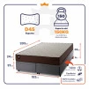 Conjunto Box Baú Atlanta Marrom 193x203x69 Espuma D45