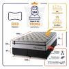 Conjunto Box Baú Bali Relax Cinza 158x198x78 Magnetico