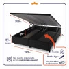 Conjunto Box Baú Bali Relax Cinza 193x203x78 Magnetico