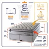 Conjunto Box Baú Bali Relax Cinza 193x203x78 Magnetico