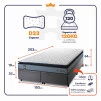 Conjunto Box Baú Chicago Cinza 193x203x64 Espuma D33