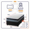Conjunto Box Baú Chicago Cinza 96x203x64 Espuma D33