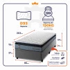 Conjunto Box Baú Chicago Cinza 96x203x64 Espuma D33