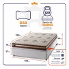 Conjunto Box Baú Chicago Marrom 138x188x64 Espuma D33
