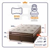 Conjunto Box Baú Chicago Marrom 193x203x64 Espuma D33