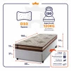 Conjunto Box Baú Chicago Marrom 88x188x64 Espuma D33