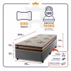 Conjunto Box Baú Chicago Marrom 96x203x64 Espuma D33