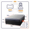 Conjunto Box Baú King Dakota Preto 193x203x64 Espuma D33