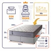 Conjunto Box Baú Magnético King Soft Relax Bege 193x203x70