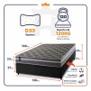 Conjunto Box Baú Miami Cinza 138x188x69 Espuma D33