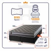 Conjunto Box Baú Miami Cinza 158x198x69 Espuma D33