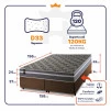 Conjunto Box Baú Miami Cinza 158x198x69 Espuma D33