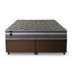 Conjunto Box Baú Miami Cinza 158x198x69 Espuma D33
