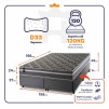 Conjunto Box Baú Miami Cinza 158x198x69 Espuma D33