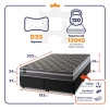 Conjunto Box Baú Miami Cinza 193x203x69 Espuma D33