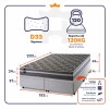 Conjunto Box Baú Miami Cinza 193x203x69 Espuma D33
