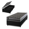 Conjunto Box Baú Miami Cinza 88x188x69 Espuma D33