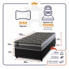 Conjunto Box Baú Miami Cinza 88x188x69 Espuma D33