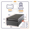 Conjunto Box Baú Miami Cinza 88x188x69 Espuma D33