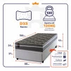 Conjunto Box Baú Miami Cinza 88x188x69 Espuma D33