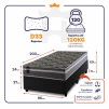 Conjunto Box Baú Miami Cinza 96x203x69 Espuma D33