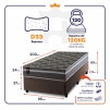 Conjunto Box Baú Miami Cinza 96x203x69 Espuma D33