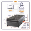 Conjunto Box Baú Miami Cinza 96x203x69 Espuma D33