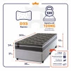 Conjunto Box Baú Miami Cinza 96x203x69 Espuma D33