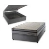 Conjunto Box Baú Preston Cinza 138x188x78 Molas Ensacadas 