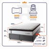Conjunto Box Baú San Diego Branco 193x203x74 Espuma D33