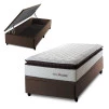 Conjunto Box Baú San Diego Branco 88x188x74 Espuma D33