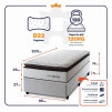 Conjunto Box Baú San Diego Branco 96x203x74 Espuma D33