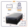 Conjunto Box Baú Solteiro Dakota Preto 96x203x64 Espuma D33