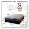 Conjunto Cama Box Casal Dakota Preto 138x188x57 Espuma D33