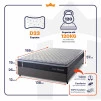 Conjunto Cama Box Casal Dakota Preto 138x188x57 Espuma D33