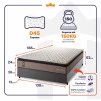 Conjunto Cama Box Espuma Atlanta Bege Casal 138x188x62