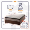 Conjunto Cama Box Espuma Atlanta Bege Casal 138x188x62