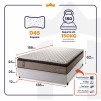 Conjunto Cama Box Espuma Atlanta Bege Casal 138x188x62