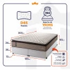 Conjunto Cama Box Espuma Atlanta Bege King 193x203x62