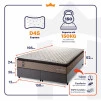 Conjunto Cama Box Espuma Atlanta Bege Queen 158x198x62