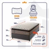 Conjunto Cama Box Espuma Atlanta Bege Solteiro 88x188x62