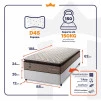 Conjunto Cama Box Espuma Atlanta Bege Solteiro 88x188x62