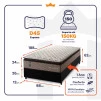 Conjunto Cama Box Espuma Atlanta Bege Solteiro 88x188x62