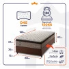 Conjunto Cama Box Espuma Atlanta Bege Solteiro 88x188x62