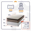 Conjunto Cama Box Espuma Atlanta Bege Solteiro 96x203x62