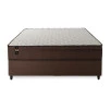 Conjunto Cama Box Espuma Atlanta Marrom Casal 138x188x62